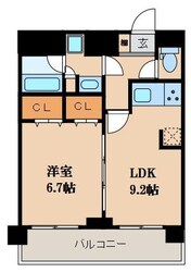 桜川駅 徒歩1分 9階の物件間取画像